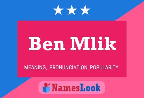 Póster del nombre Ben Mlik