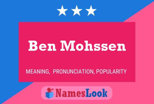 Póster del nombre Ben Mohssen