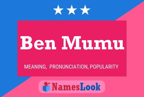 Póster del nombre Ben Mumu