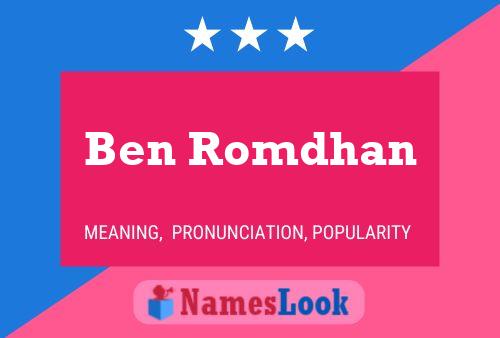 Póster del nombre Ben Romdhan