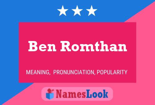 Póster del nombre Ben Romthan