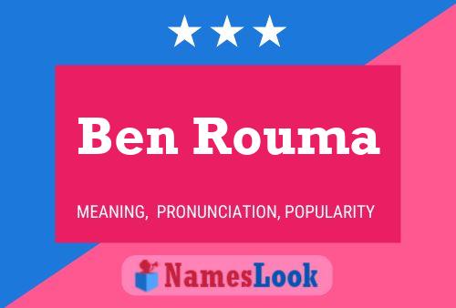 Póster del nombre Ben Rouma