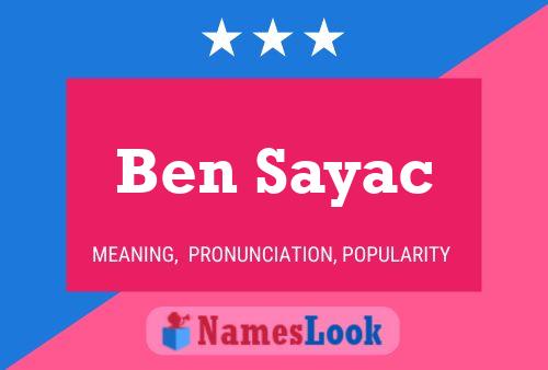 Póster del nombre Ben Sayac