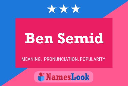 Póster del nombre Ben Semid