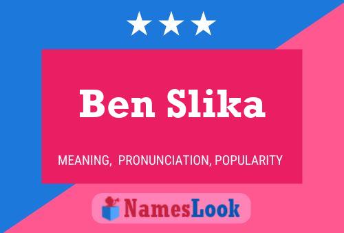 Póster del nombre Ben Slika