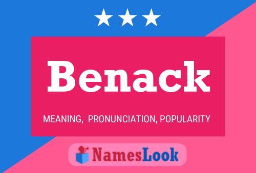 Póster del nombre Benack