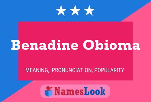 Póster del nombre Benadine Obioma