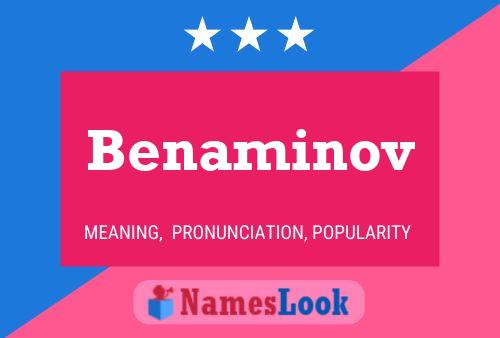 Póster del nombre Benaminov