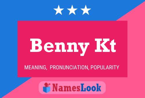 Póster del nombre Benny Kt