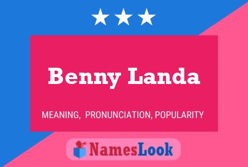 Póster del nombre Benny Landa