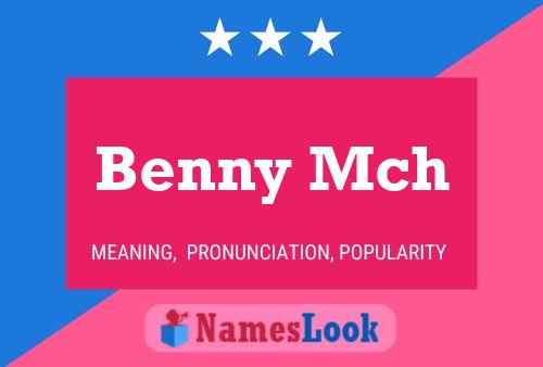 Póster del nombre Benny Mch