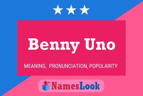 Póster del nombre Benny Uno