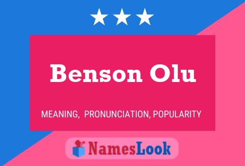 Póster del nombre Benson Olu