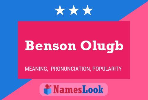 Póster del nombre Benson Olugb