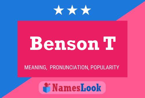 Póster del nombre Benson T