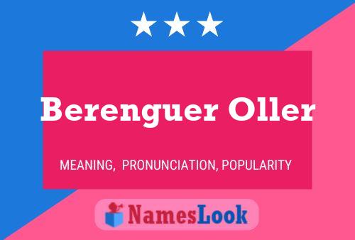 Póster del nombre Berenguer Oller