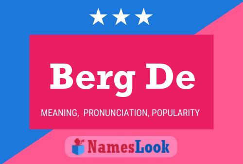 Póster del nombre Berg De