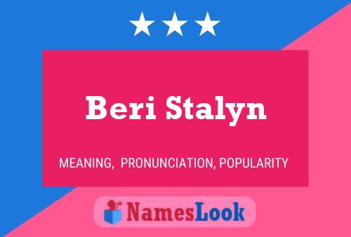 Póster del nombre Beri Stalyn