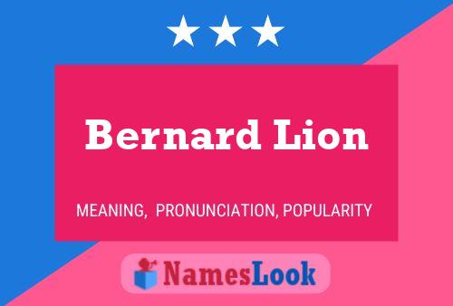 Póster del nombre Bernard Lion