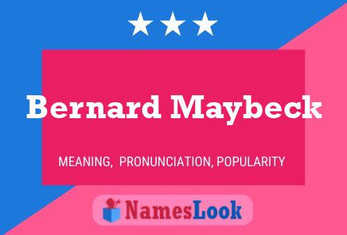 Póster del nombre Bernard Maybeck