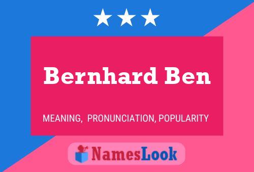 Póster del nombre Bernhard Ben