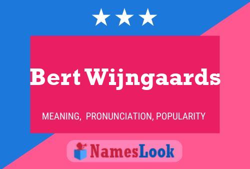 Póster del nombre Bert Wijngaards