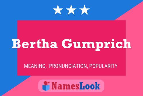 Póster del nombre Bertha Gumprich