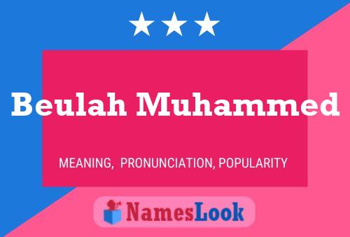 Póster del nombre Beulah Muhammed