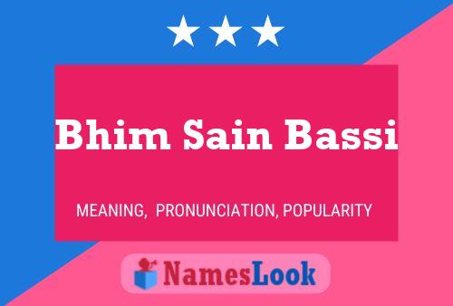 Póster del nombre Bhim Sain Bassi