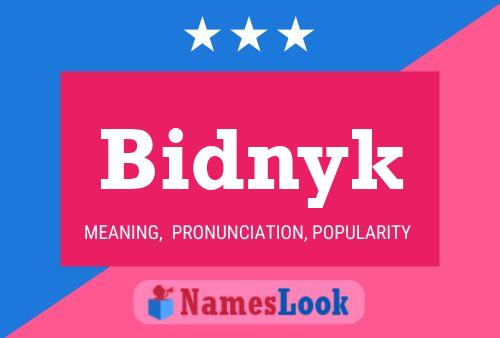 Póster del nombre Bidnyk