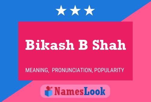 Póster del nombre Bikash B Shah