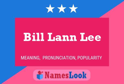 Póster del nombre Bill Lann Lee