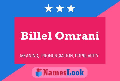 Póster del nombre Billel Omrani