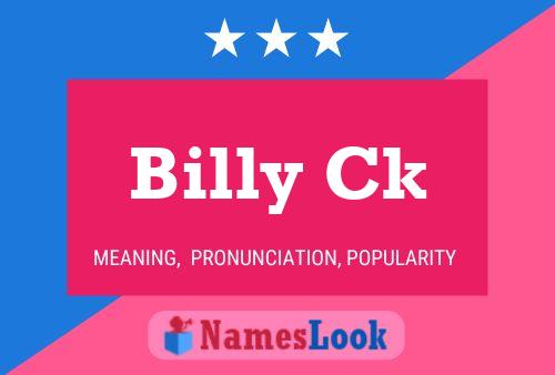 Póster del nombre Billy Ck