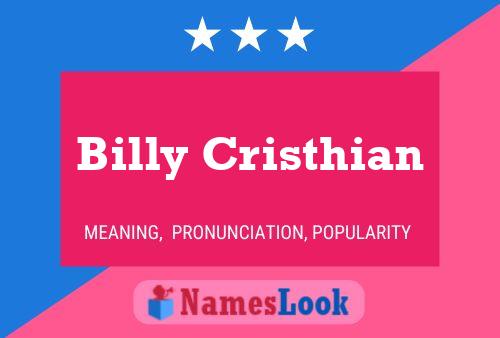 Póster del nombre Billy Cristhian