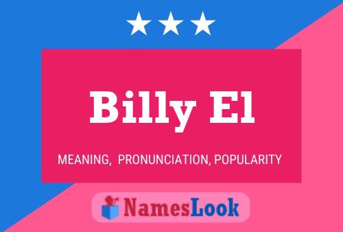 Póster del nombre Billy El