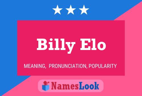 Póster del nombre Billy Elo