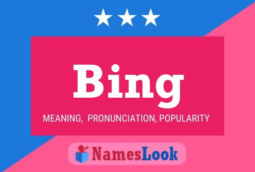 Póster del nombre Bing