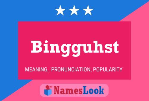 Póster del nombre Bingguhst