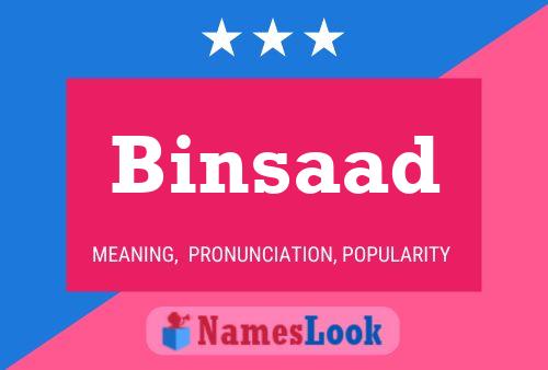 Póster del nombre Binsaad