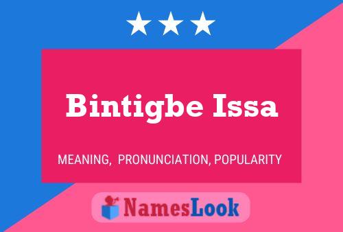 Póster del nombre Bintigbe Issa