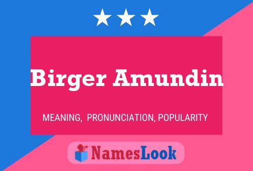 Póster del nombre Birger Amundin