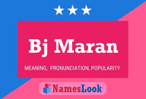 Póster del nombre Bj Maran