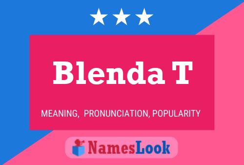 Póster del nombre Blenda T