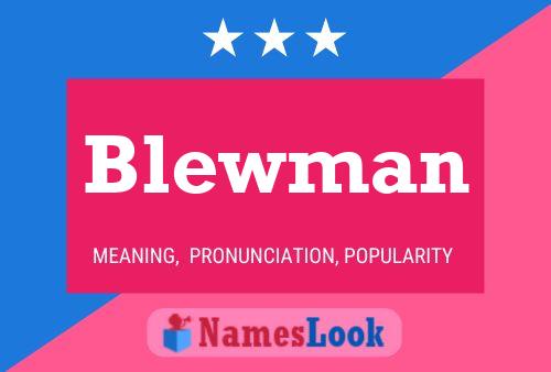 Póster del nombre Blewman