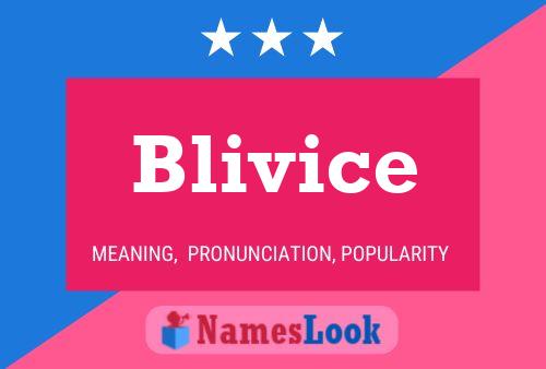 Póster del nombre Blivice