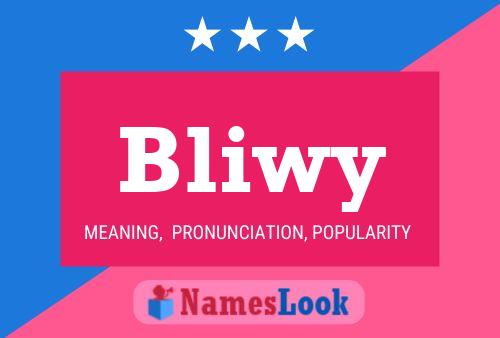 Póster del nombre Bliwy