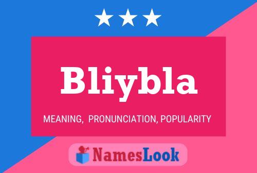 Póster del nombre Bliybla