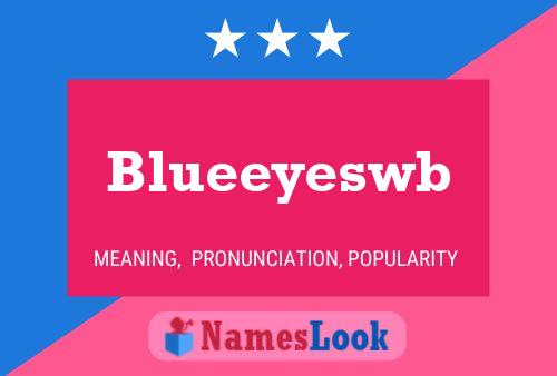 Póster del nombre Blueeyeswb