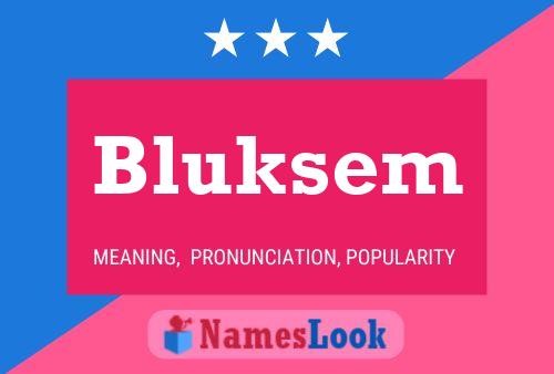 Póster del nombre Bluksem